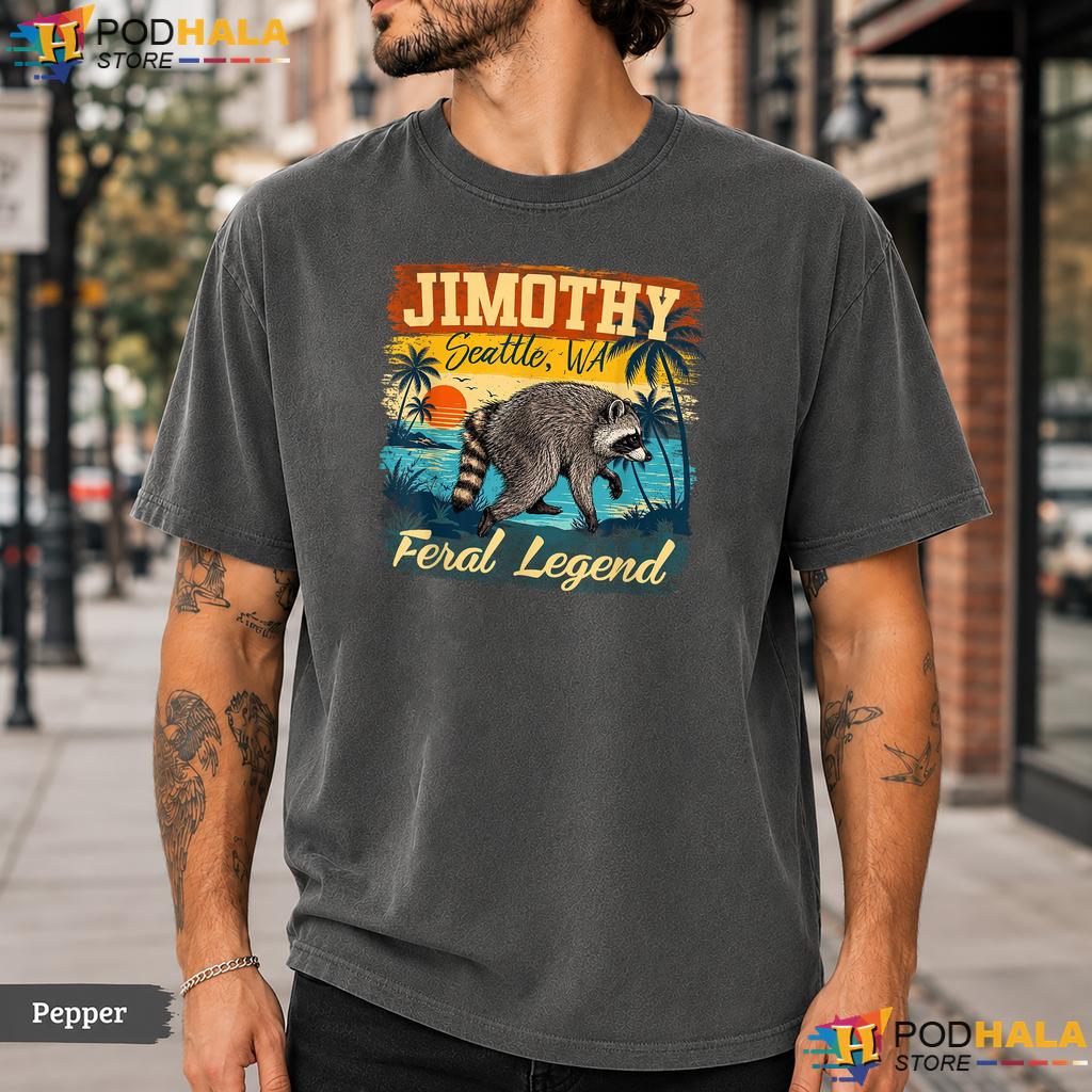 Vintage Jimothy Comfort Colors T-Shirt Feral Legend Wildlife Meme Top