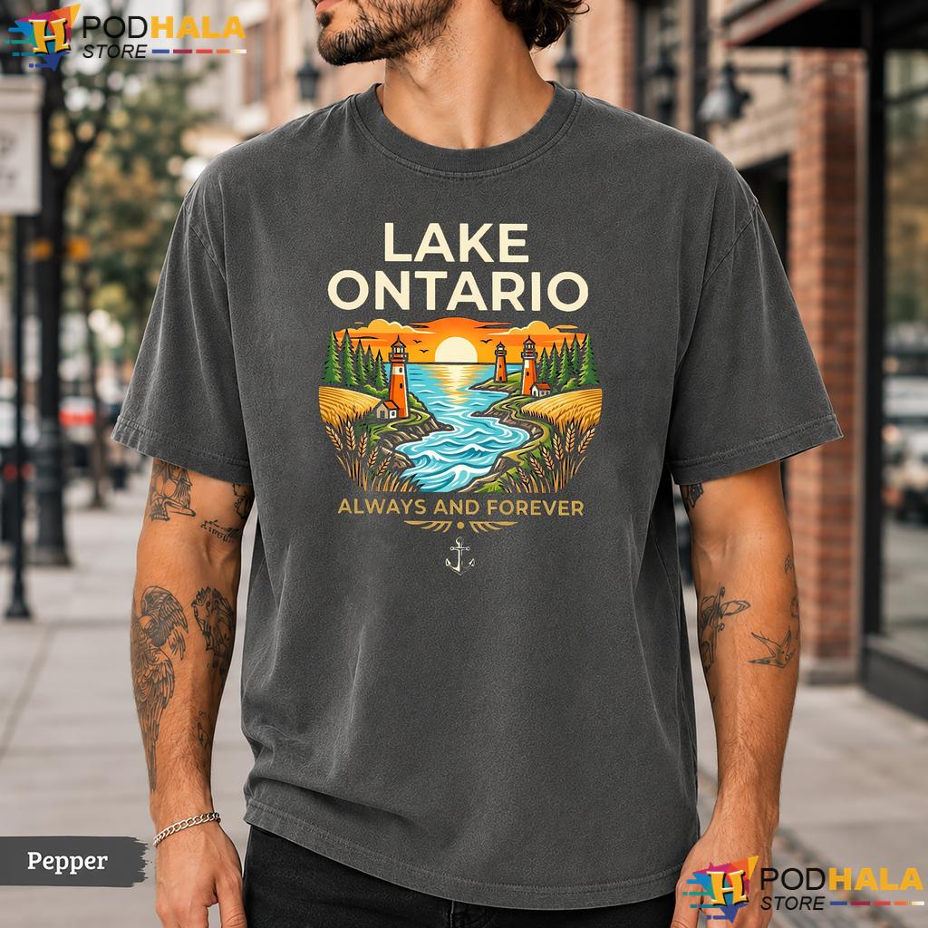 Vintage Lakeside Lake Ontario Comfort Colors T-Shirt Always Forever Top