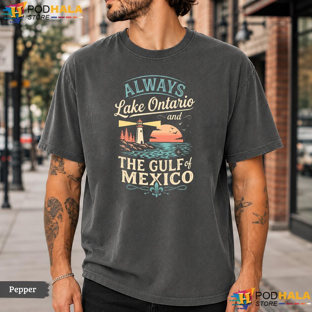Vintage Lighthouse Lake Ontario Comfort Colors T-Shirt Est 1660 Sunset