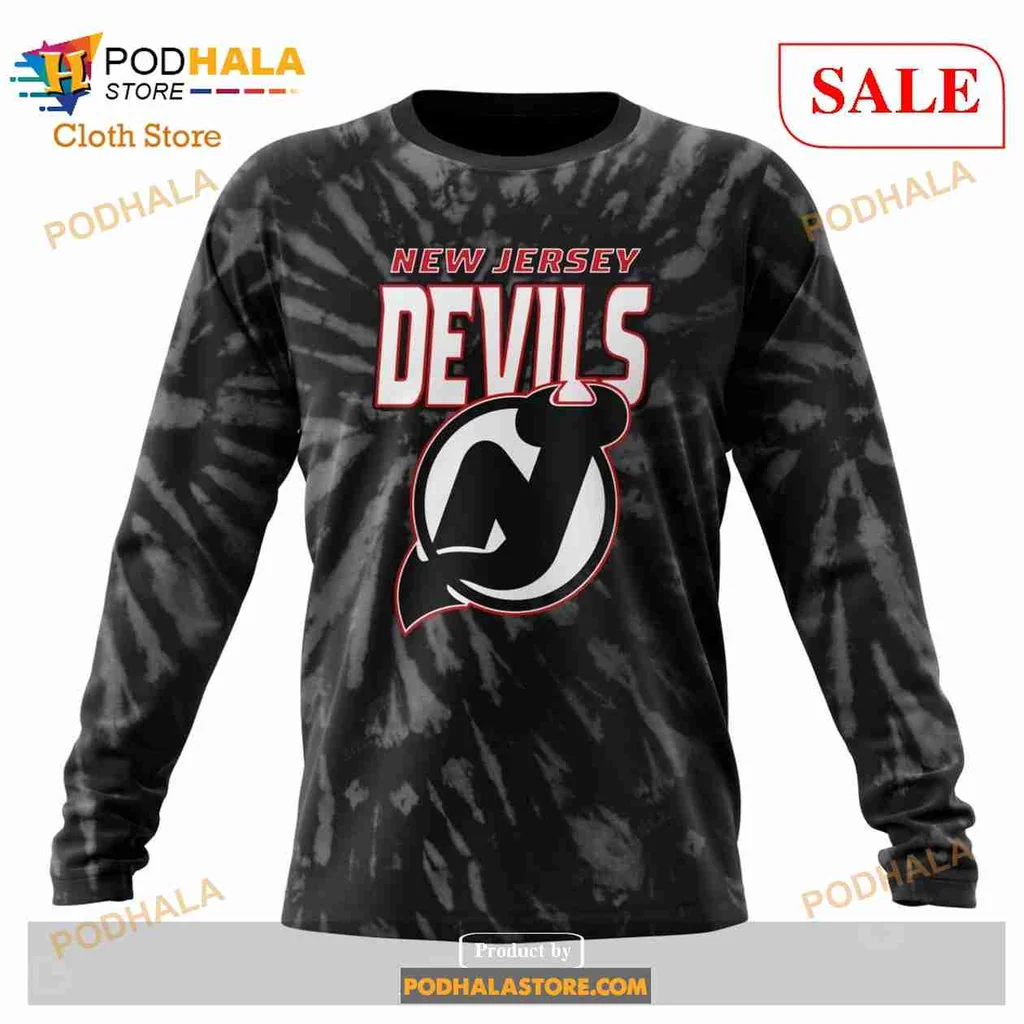 Vintage New Jersey Devils 3D Print Hoodie, Retro Tie Dye Sweatshirt Design Vintage New Jersey Devils 3D Print Hoodie, Retro Tie Dye Sweatshirt Design