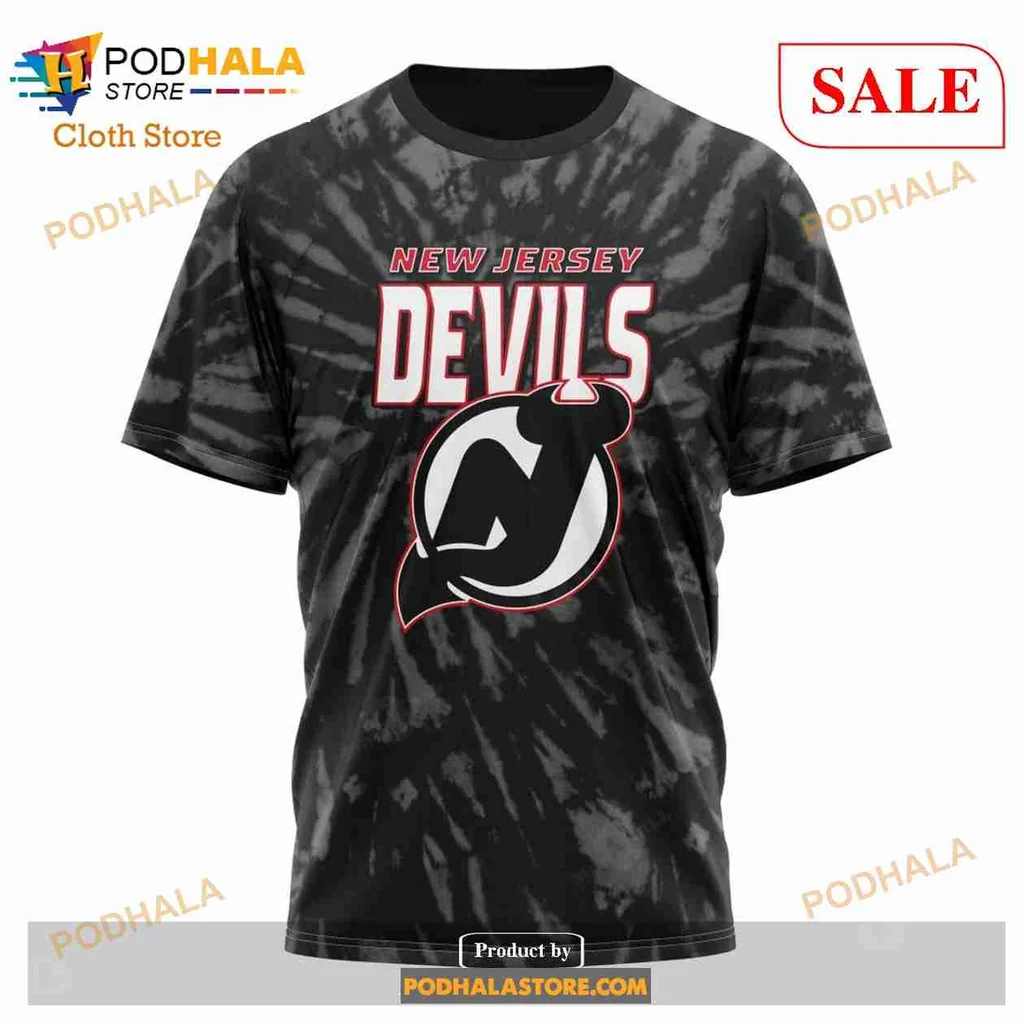 Vintage New Jersey Devils 3d Hoodie, Retro Tie Dye Sweatshirt Design - Product View 6 Vintage New Jersey Devils 3d Hoodie, Retro Tie Dye Sweatshirt Design - Product View 6