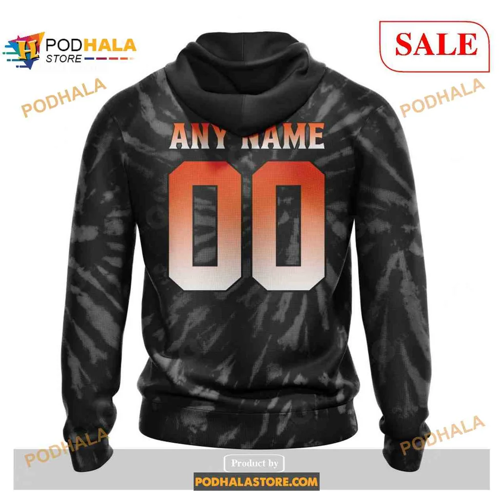 Vintage Philadelphia Flyers All Over Print Hoodie With Retro Tie Dye Design Vintage Philadelphia Flyers All Over Print Hoodie With Retro Tie Dye Design