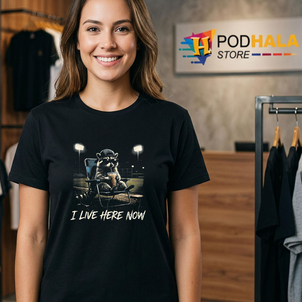 Vintage Raccoon Baseball Field Tshirt 2026 I Live Here Now Game Day Fan Gear Vintage Raccoon Baseball Field Tshirt 2026 I Live Here Now Game Day Fan Gear