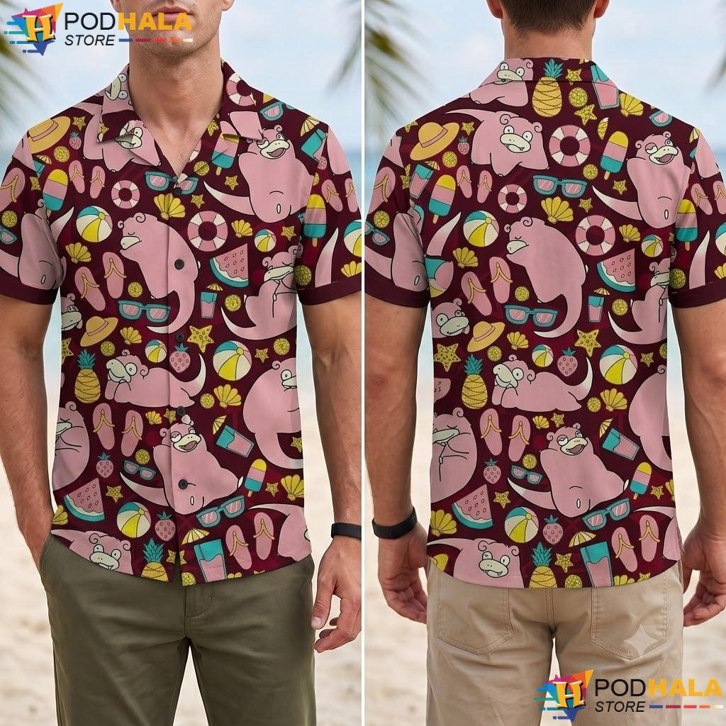 Vintage Slowpoke Tropical Shirt Kawaii Funny Trendy Summer Anime Top Vintage Slowpoke Tropical Shirt Kawaii Funny Trendy Summer Anime Top