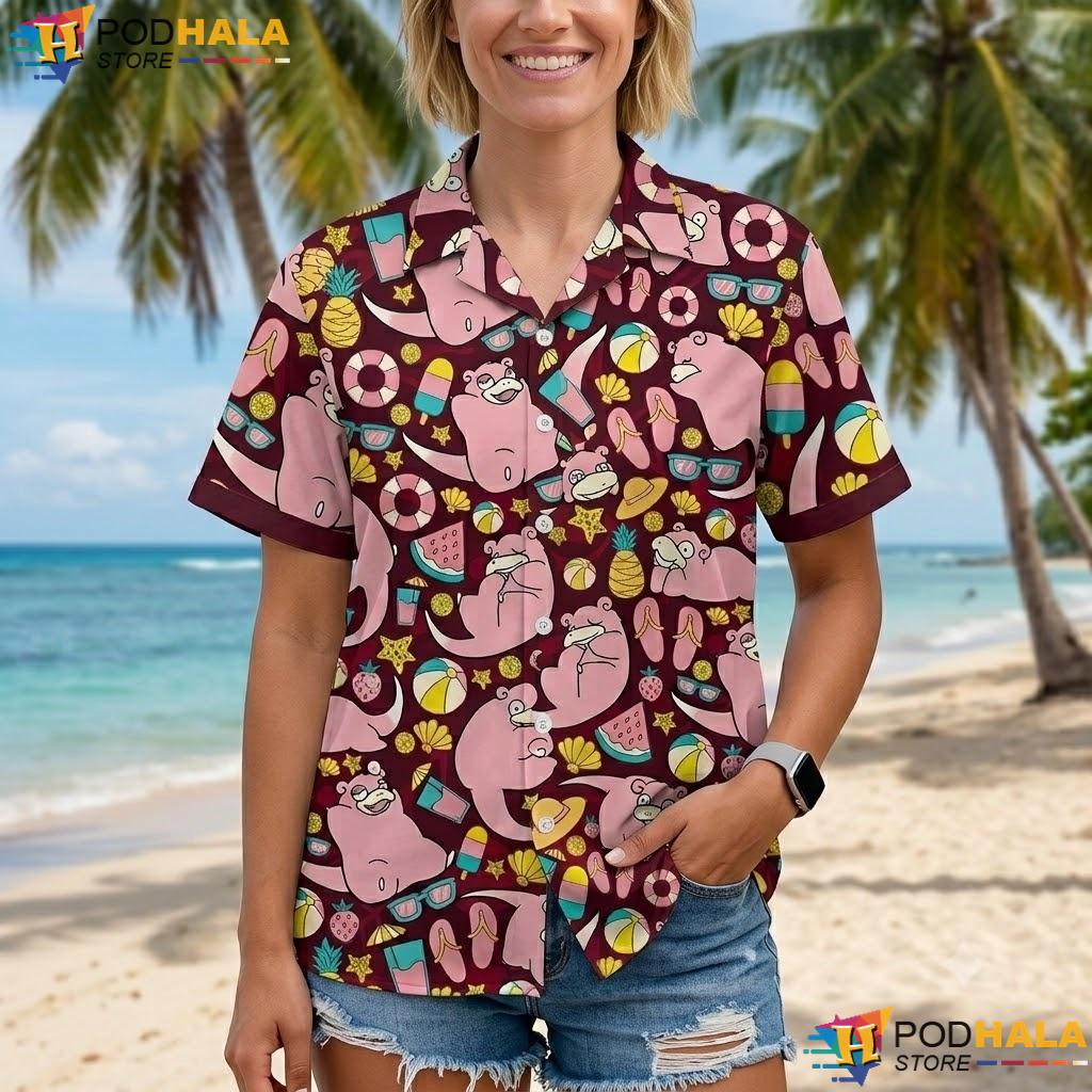 Vintage Slowpoke Short-sleeve button-up shirt Kawaii Funny Trendy Summer Anime Top Vintage Slowpoke Short-sleeve button-up shirt Kawaii Funny Trendy Summer Anime Top