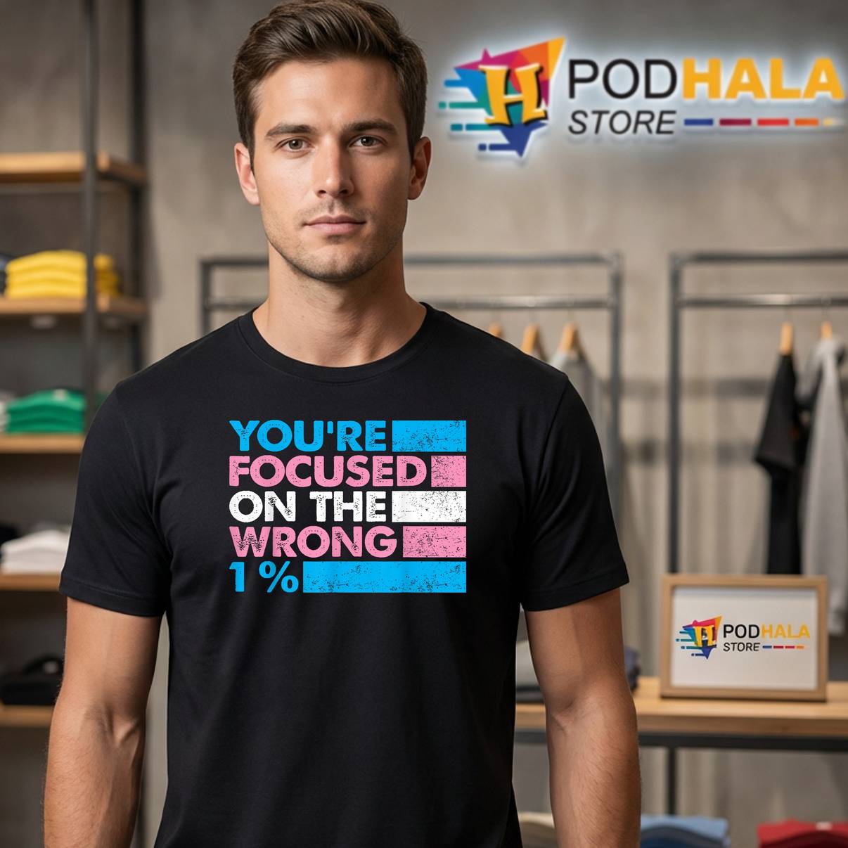 Vintage Youre Focused On The Wrong Shirt 1 Percent LGBTQ Queer Ally