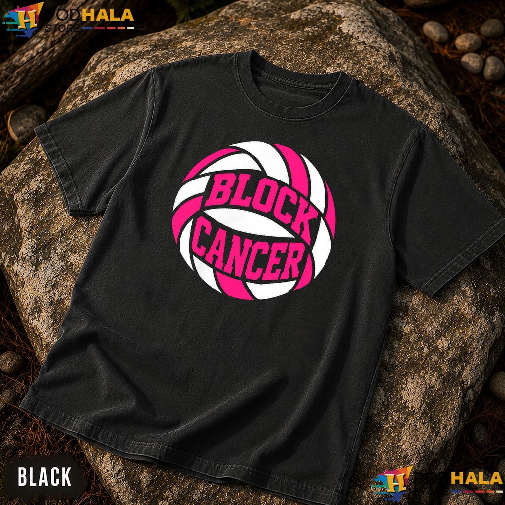 Volleyball Pink Out Front Back Comfort Colors T-Shirt Breast Cancer