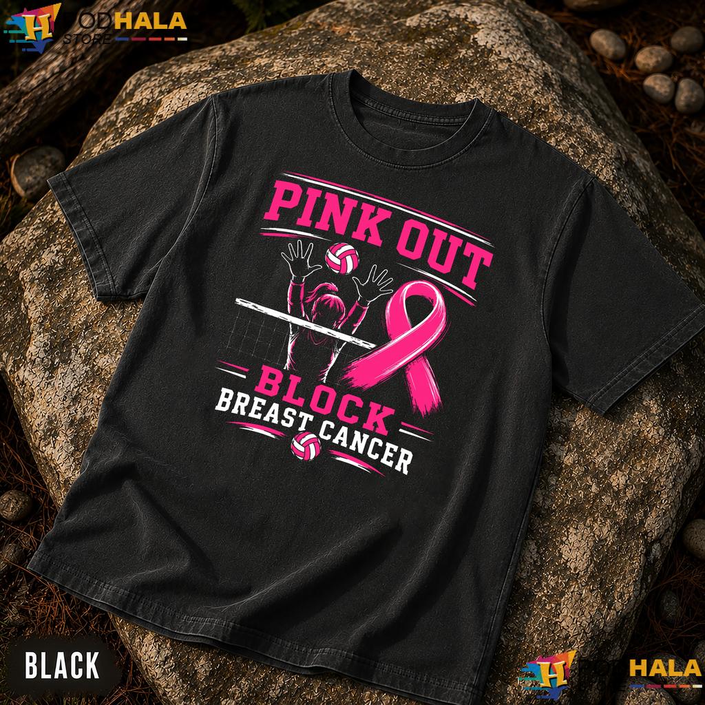 Volleyball Pink Out Long Sleeve Comfort Colors Shirt Breast Cancer