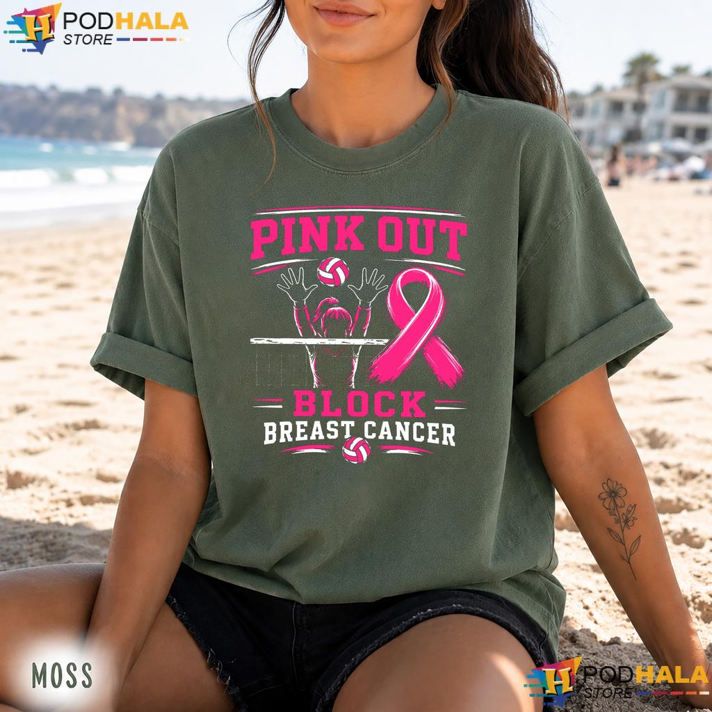 Volleyball Pink Out Long Sleeve Comfort Colors Tee Breast Cancer Volleyball Pink Out Long Sleeve Comfort Colors Tee Breast Cancer