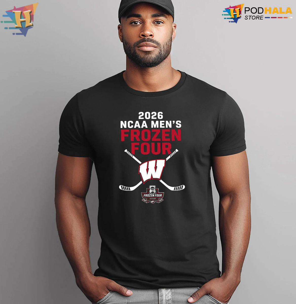 W 2026 Frozen Four NCAA Hockey Fan Gift T-Shirt for College Fans and Supporters
