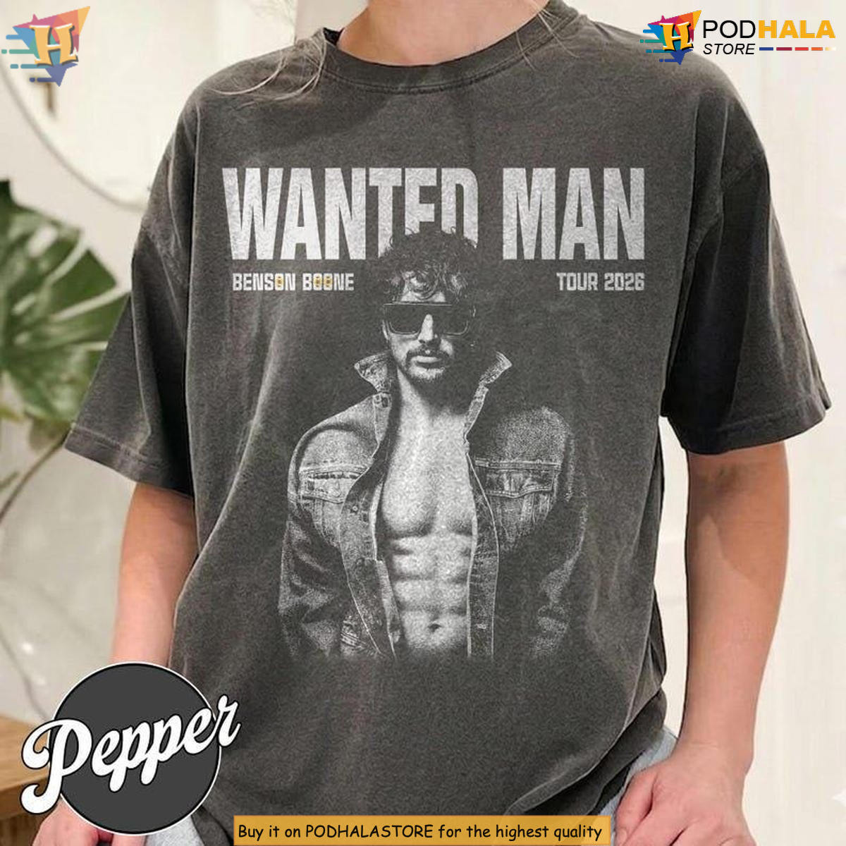 Wanted Man Tour Vintage Comfort Colors Shirt 2026 Benson Boone Fan 4426HC14