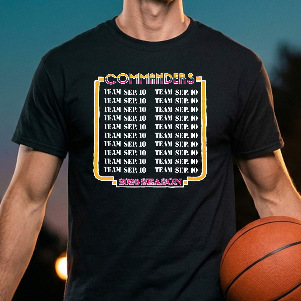 Washington Commanders 2026 Shirt Queen Season Schedule Football Fan Graphic