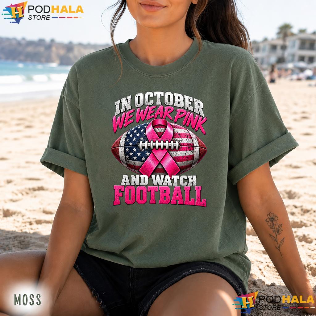 Watch Football USA Pink Comfort Colors Tee October Breast Cancer Watch Football USA Pink Comfort Colors Tee October Breast Cancer