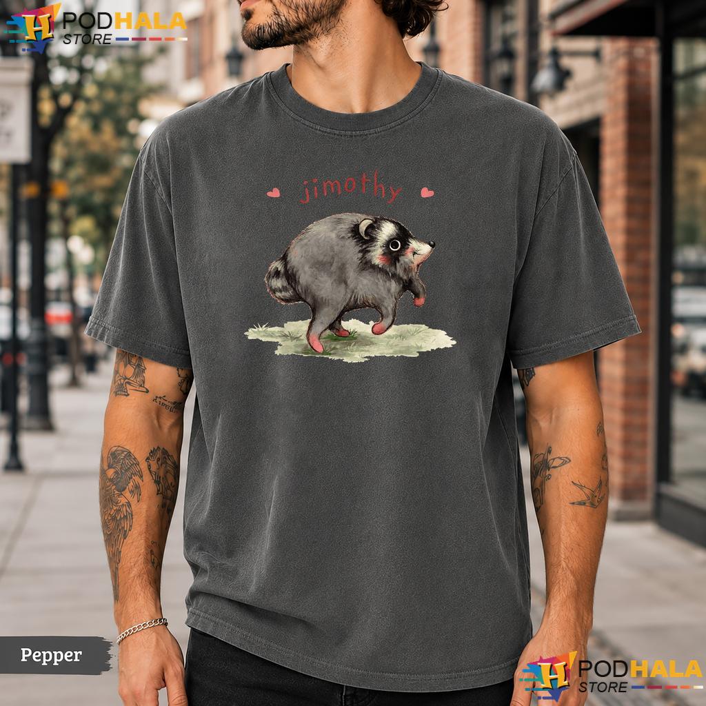 Watercolor Jimothy Comfort Colors T-Shirt Funny Raccoon Graphic Apparel