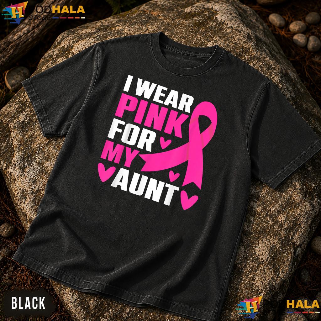Wear Pink For My Aunt Comfort Colors Tee Breast Cancer Awareness