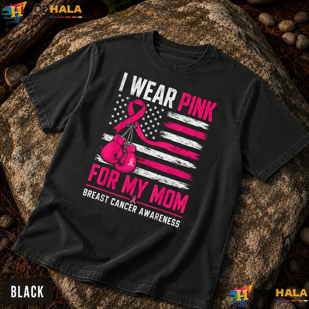 Wear Pink For My Mom Comfort Colors TShirt Breast Cancer Awareness