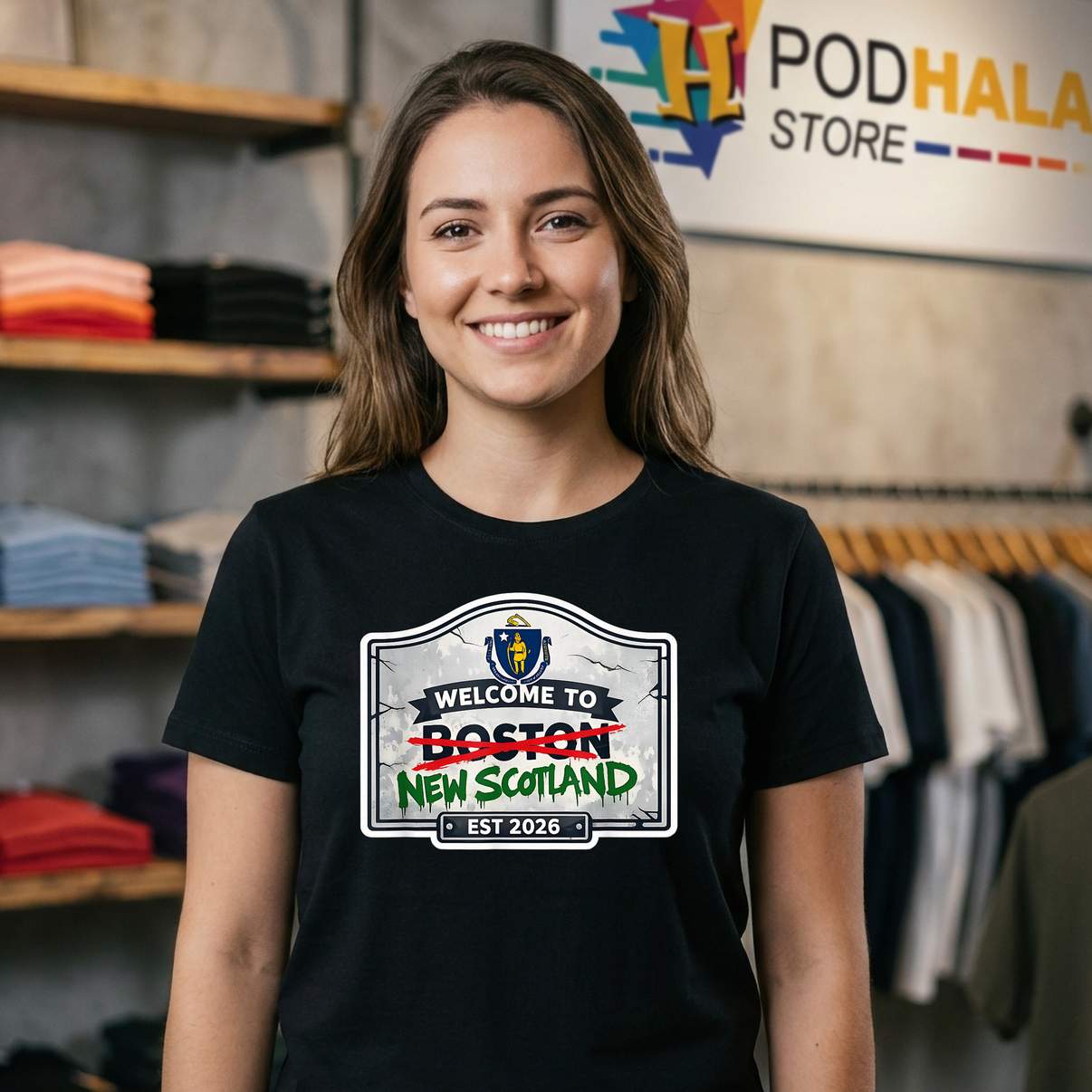 Welcome To Boston Scotland Tee New Mens Funny Hometown Pride Graphic Top Welcome To Boston Scotland Tee New Mens Funny Hometown Pride Graphic Top