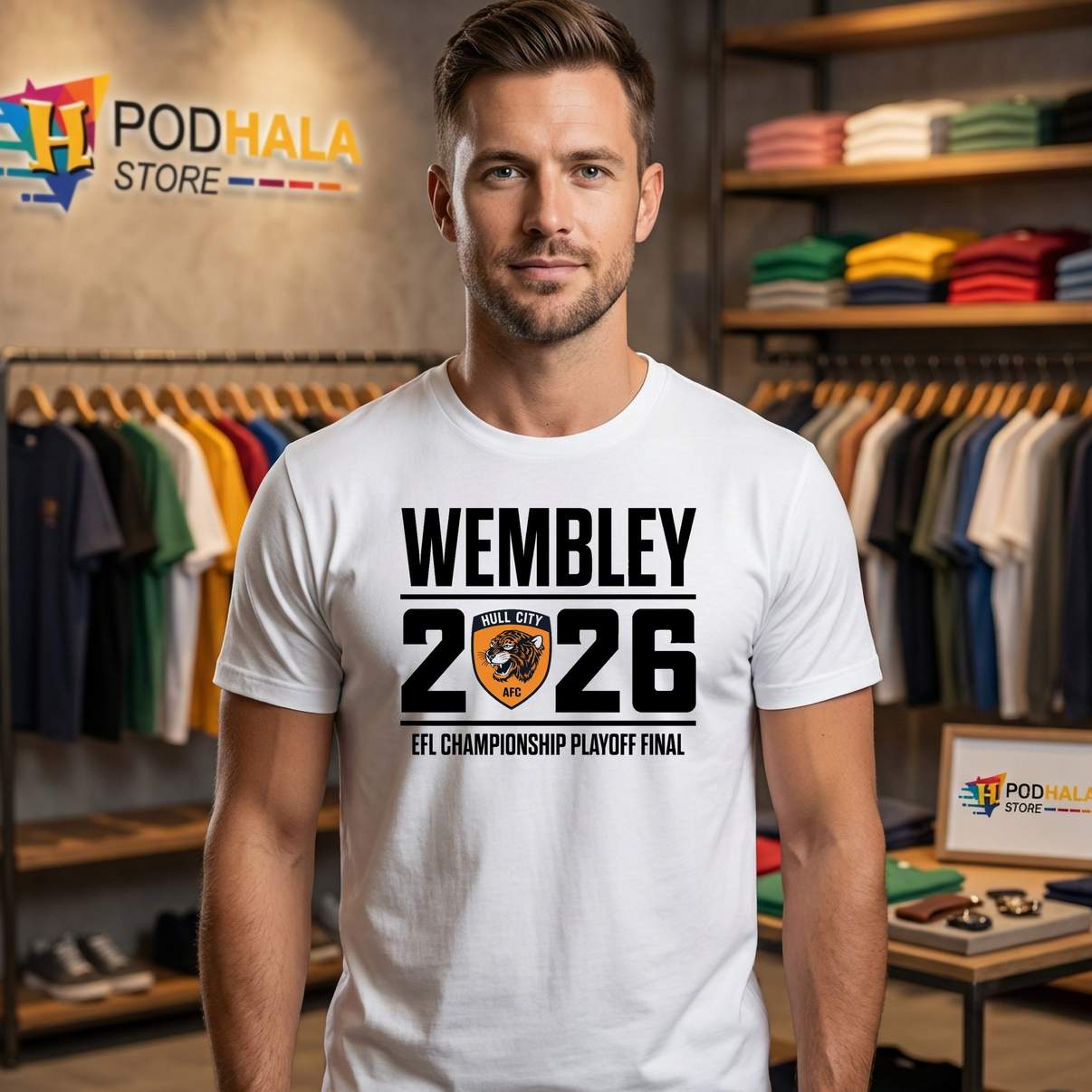 Wembley 2026 EFL Championship T-Shirt Playoff Final Soccer Fan Graphic For Men Wembley 2026 EFL Championship T-Shirt Playoff Final Soccer Fan Graphic For Men