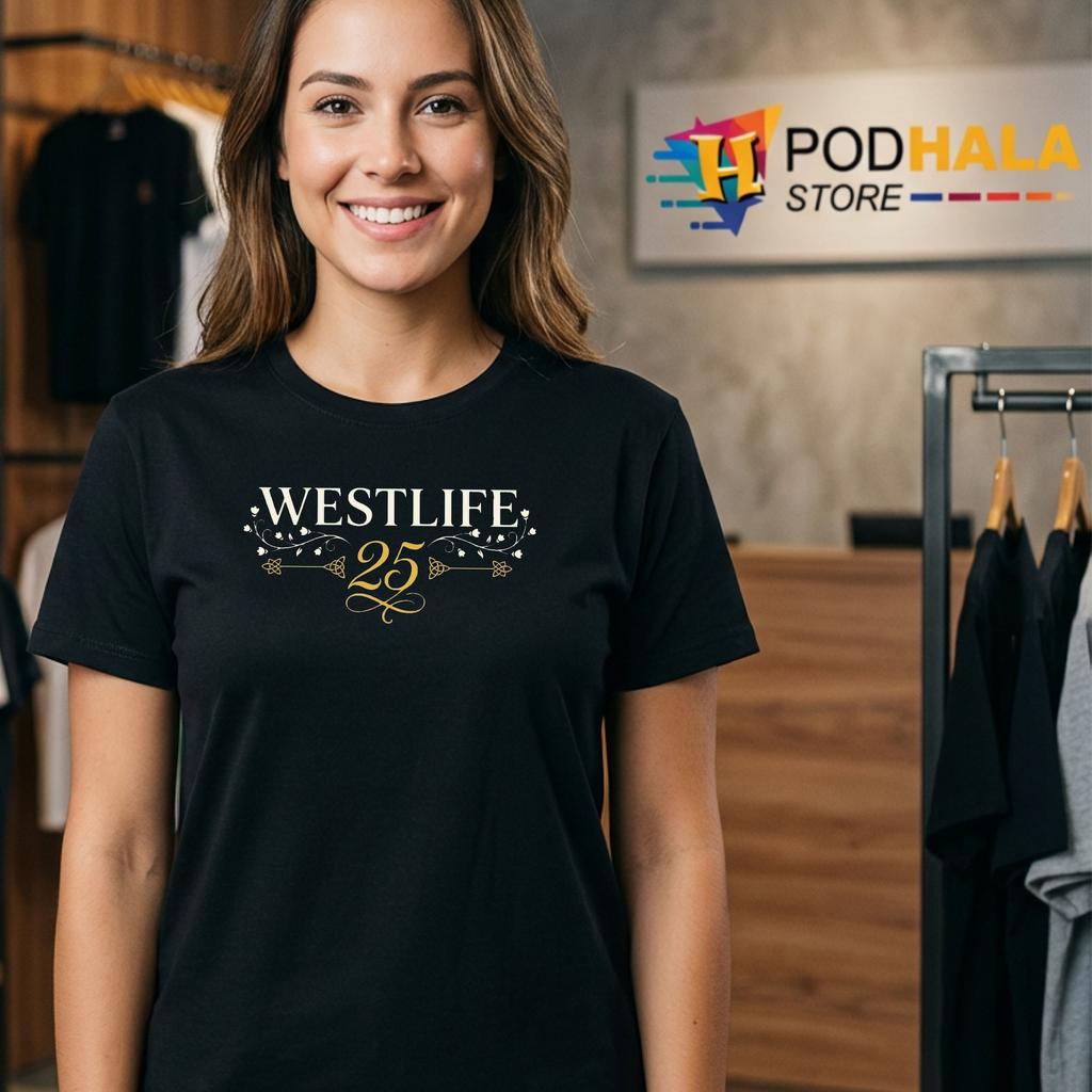 Westlife Anniversary Concert Tour Tee Vintage Graphic Fan Apparel Westlife Anniversary Concert Tour Tee Vintage Graphic Fan Apparel