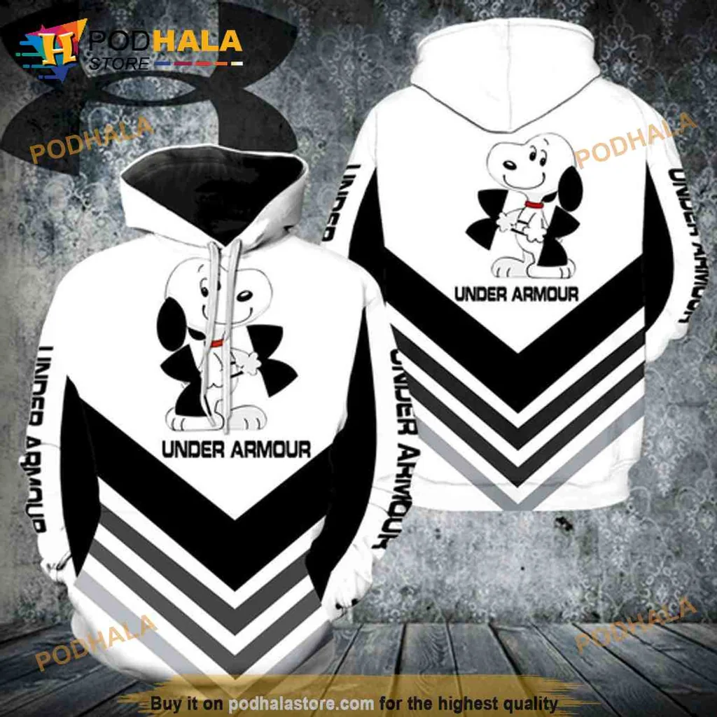 Whimsical Snoopy 3d Hoodie With Bold Chevron Patterns