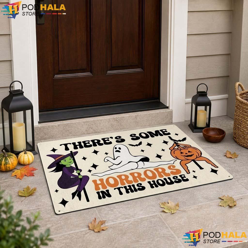 Whimsical Witch Halloween Doormat Funny Ghost Pumpkin Entryway Decor Entrance - View 1 Whimsical Witch Halloween Doormat Funny Ghost Pumpkin Entryway Decor Entrance - View 1