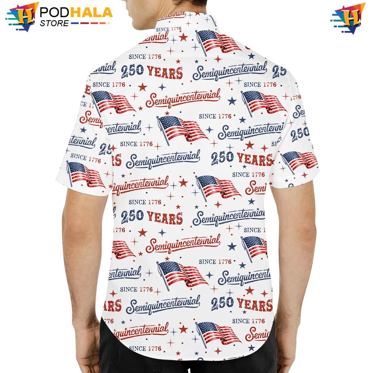 White Independence 250th Tropical Shirt Mens USA Flag Fourth Of July Gear White Independence 250th Tropical Shirt Mens USA Flag Fourth Of July Gear
