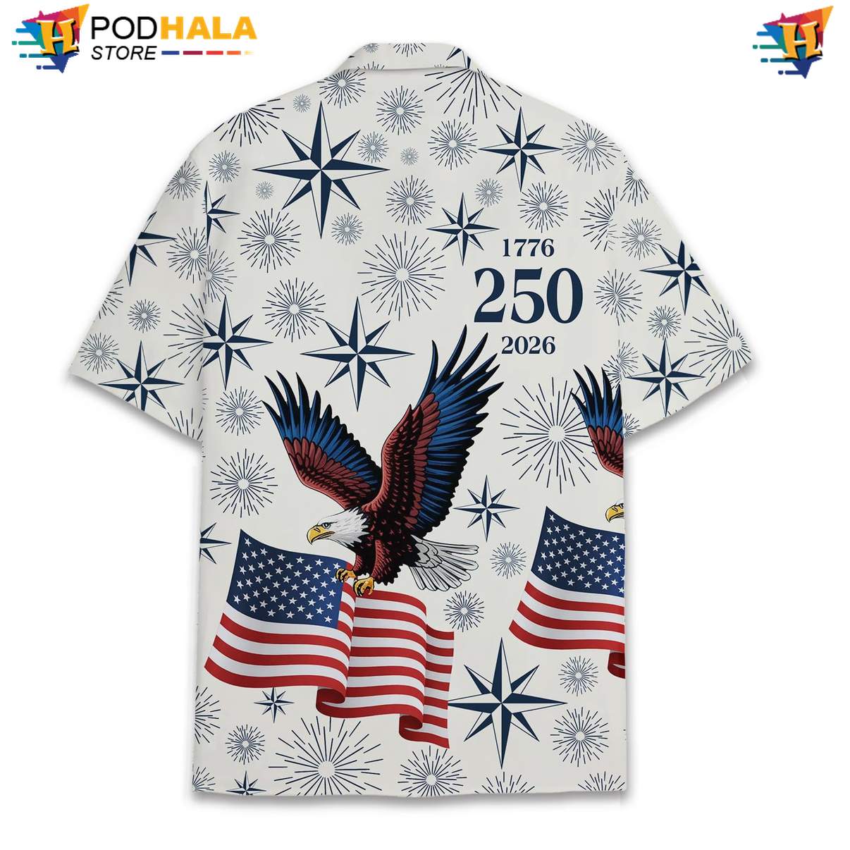 White Patriotic 250th Aloha Shirt Mens USA Flag Fourth Of July Outfit White Patriotic 250th Aloha Shirt Mens USA Flag Fourth Of July Outfit