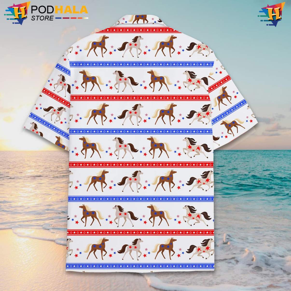 White USA Flag Horse Short-sleeve button-up shirt Mens Patriotic Fourth Of July Beach Top White USA Flag Horse Short-sleeve button-up shirt Mens Patriotic Fourth Of July Beach Top