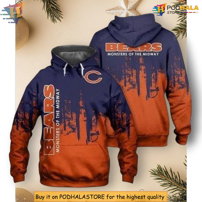 Winter Season Vibe Chicago Bears Holiday Hoodie Cozy Fan Apparel