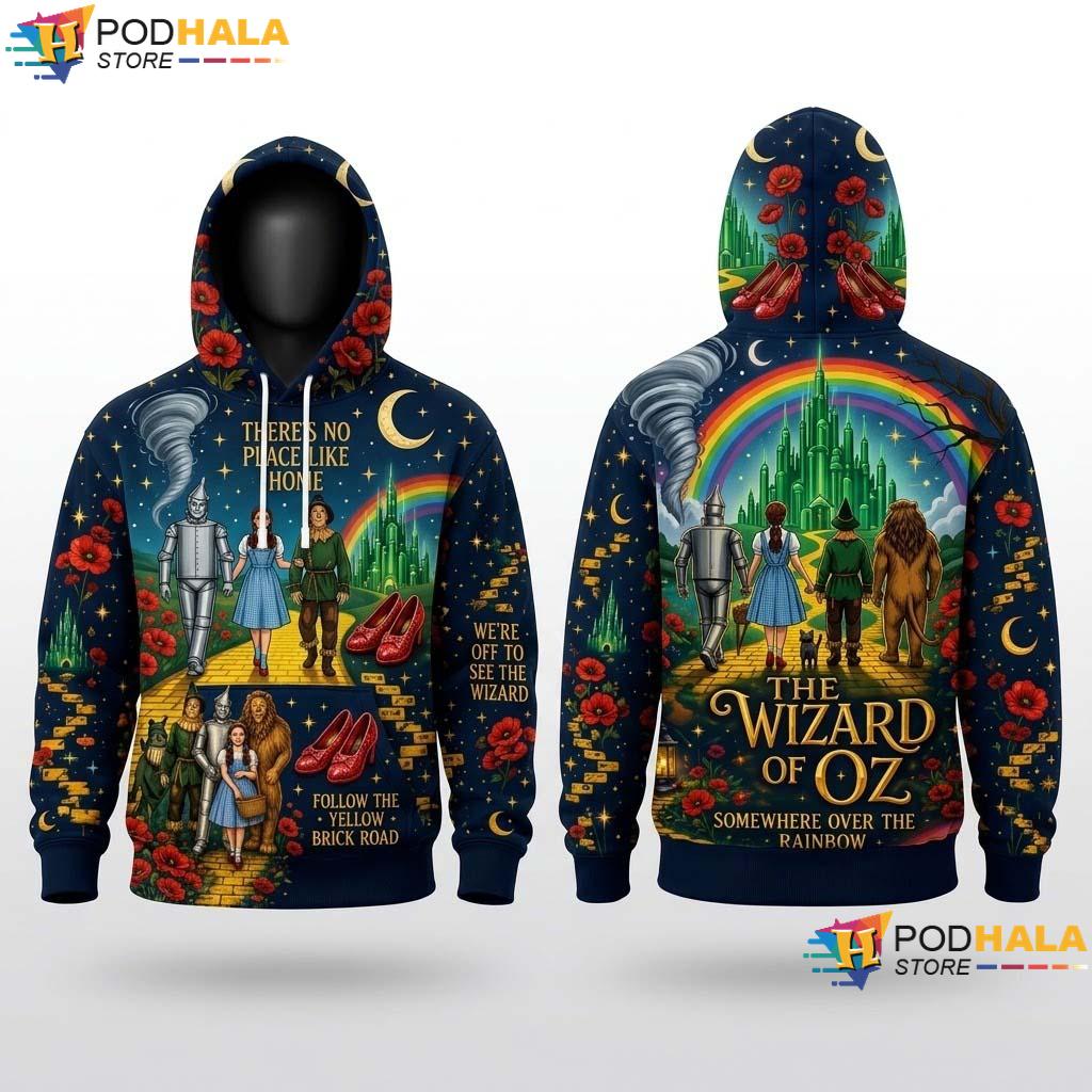 Wizard Oz Halloween All Over Print Hoodie Movie Fan Spooky Season Gift