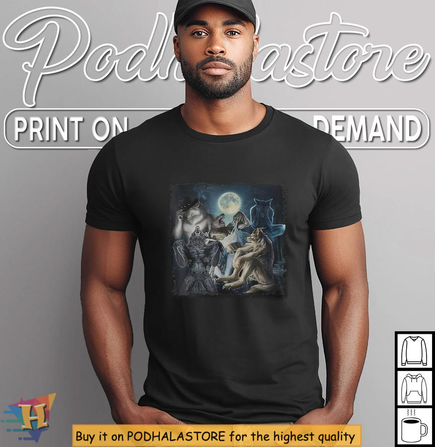 Wolf Ripping Shirt, Halloween Werewolf Style, Spooky Full Moon Graphic Outfit