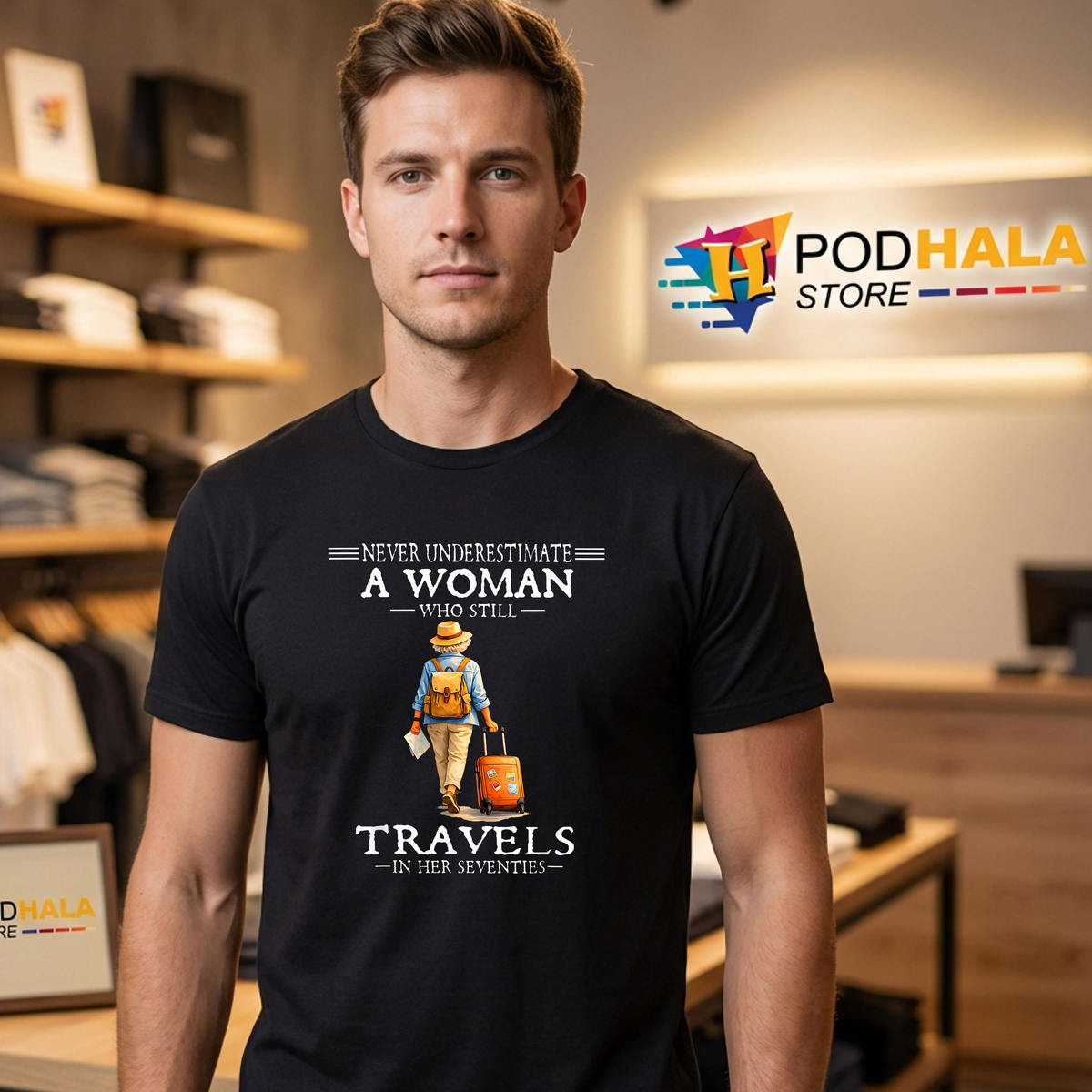 Woman Who Still Travels 70s Shirt 2026 Never Underestimate Funny Fan Apparel