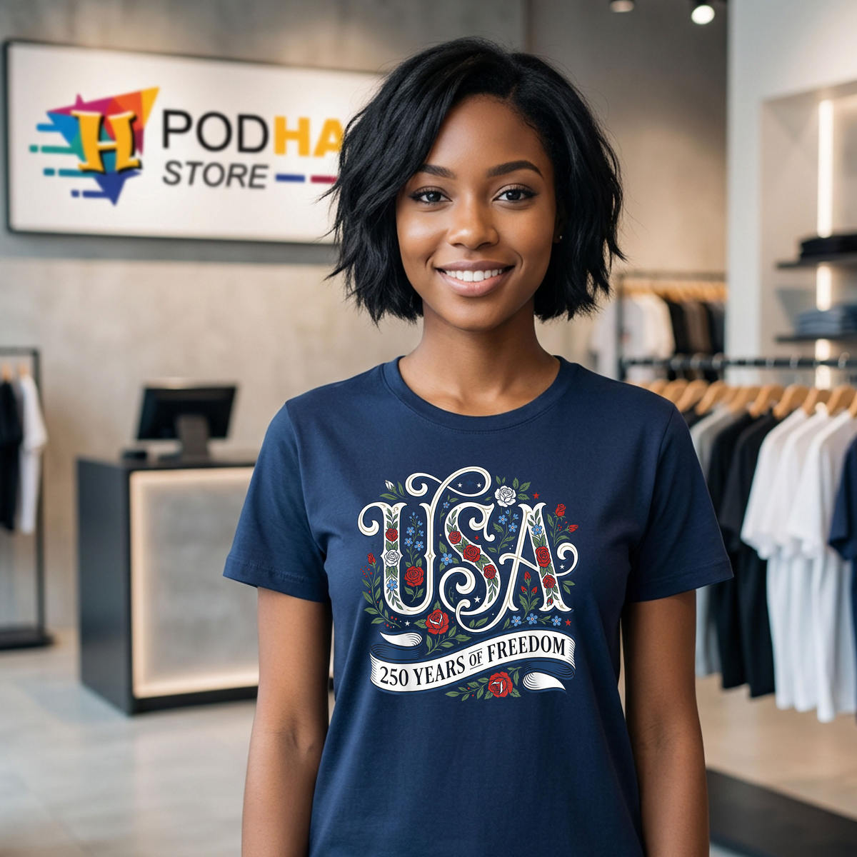 Women Patriotic 4th Of July USA 250th Shirt 2026 Anniversary Celebration Gear
