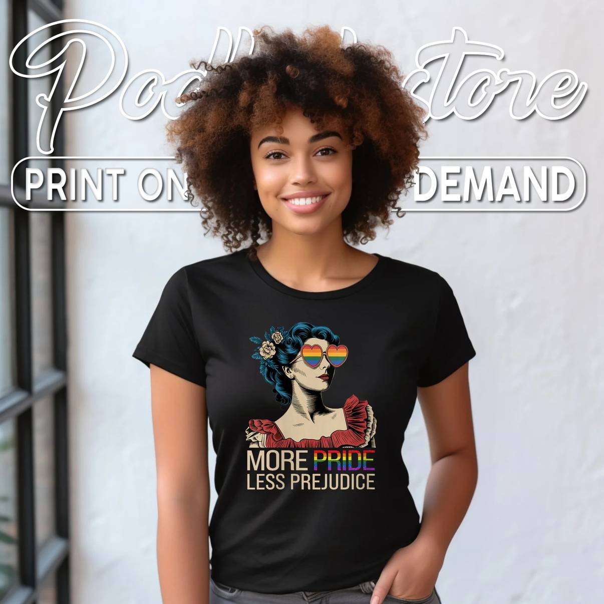 Womens More Pride Less Prejudice Shirt LGBTQ Pride Month Graphic Men