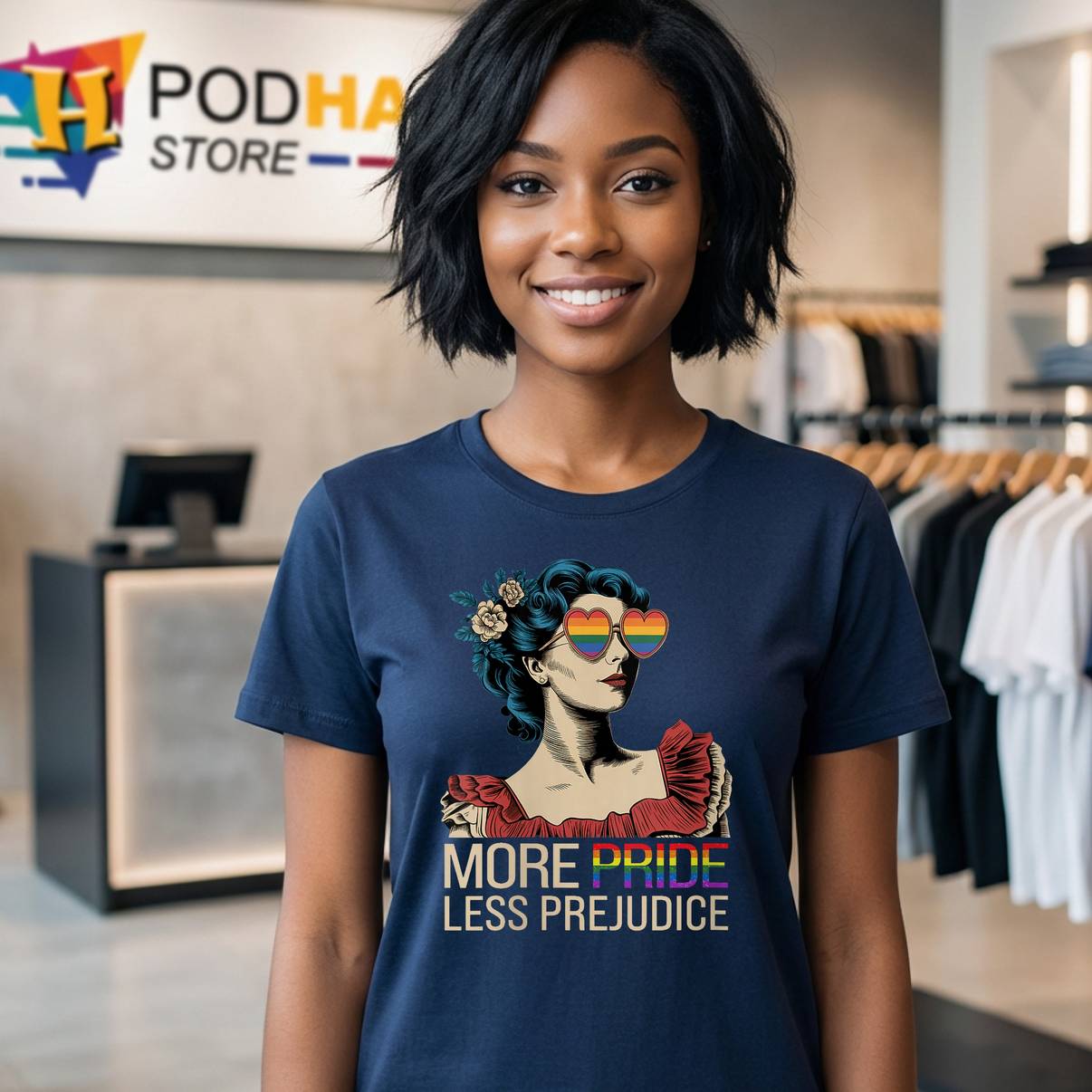 Womens More Pride Less Prejudice Tee LGBTQ Pride Month Graphic Men Womens More Pride Less Prejudice Tee LGBTQ Pride Month Graphic Men