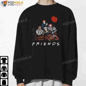 Friends Michael Myers And Horror Movie Character Halloween Gifts Tshirt 2