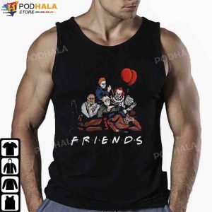 Friends Michael Myers And Horror Movie Character Halloween Gifts Tshirt 3