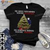 Michael Myers Gifts He Knows When Youre Awake Christmas Tree Halloween Tshirt