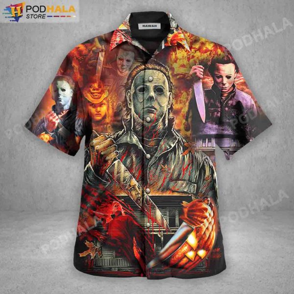 Michael Myers Halloween Costume A Real Man Will Chase After You Hawaiian Shirt