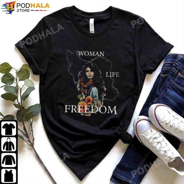 RISE WITH THE WOMEN OF IRAN Fight For Woman Life Freedom Mahsa Amini Tshirt