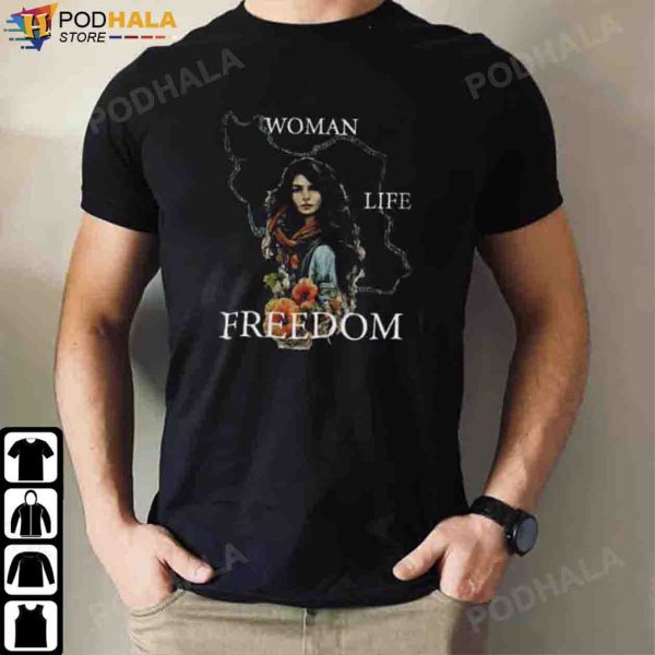 RISE WITH THE WOMEN OF IRAN Fight For Woman Life Freedom Mahsa Amini Tshirt