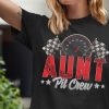 Race Car Birthday Party Racing Family Aunt Pit Crew T-Shirt
