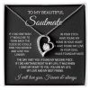 To My Soulmate Necklace, Gift For Wife Girlfriend From Husband, Birthday Gift