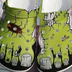 Zombie Crocs Crocband Clog Zombie Foot Crocs 3D Print Crocs For Zombie Film Lover Classic Clogs