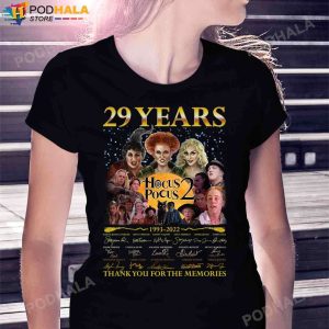 29 Years Hocus Pocus 2 1993-2022 Thank You For The Memories Signatures T-Shirt