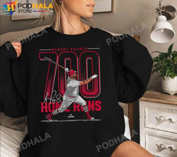 Albert Pujols 700 Home Runs Albert Pujols St Louis MLBPA Baseball T-Shirt