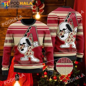 Arizona Diamondbacks MLB Snoopy Lover Ugly Christmas Sweater