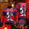 Baseball MLB Cleveland Indians Fan, Snoopy Lover Ugly Christmas Sweater