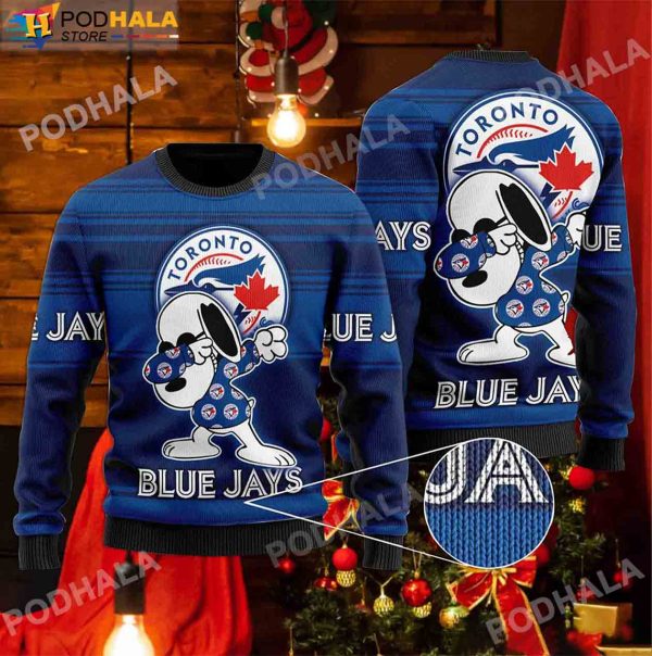 Baseball MLB Toronto Blue Jays Fan, Snoopy Lover Ugly Christmas Sweater