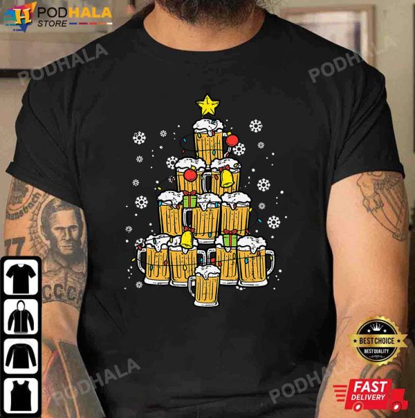 Best Christmas Gifts For Dad, Beer Christmas Tree Xmas T-Shirt